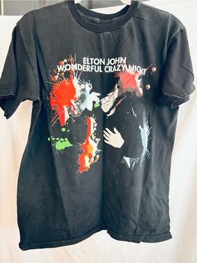 Elton John wonderful crazy night tour tshirt